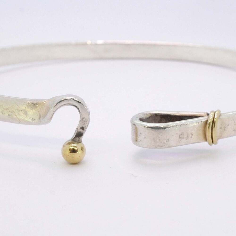 Tiffany & Co. Hook Eye Bangle, 18K Yellow Gold (KYG), Sterling Silver 925, Wo... - Picture 4 of 10